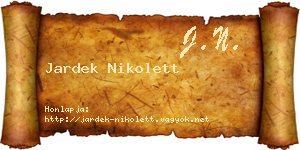 Jardek Nikolett névjegykártya