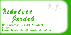 nikolett jardek business card